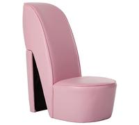vidaXL Sedia a Forma di Scarpa Tacco Alto Rosa Similpelle