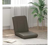 vidaXL Sedia a pavimento regolabile Grigio Similpelle, Sedia regolabile, moderna, con schienale multi-posizione, perfetta per salotto, gioco, o camera da letto