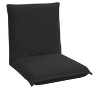 vidaXL Sedia da pavimento nera 54 x 64 x 59 cm in tessuto di pecora, sedia da terra moderna pieghevole, rettangolare, seduta comoda, schienale regolabile, design salvaspazio per camera da letto