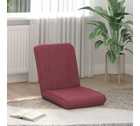 vidaXL Sedia a pavimento regolabile Rosso Vino Tessuto, Sedia da Terra Regolabile, Moderna, Con Schienale Multi-Posizione, Per Un Comfort Perfetto in Salotto e Camera
