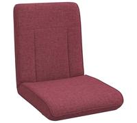 vidaXL Sedia Da Pavimento Rosso Vino 50 x 73 x 60 cm Tessuto Sedia Da Pavimento Rettangolare Moderno Schienale Regolabile Imbottito, Pieghevole, Funzionale, Seduta Confortevole, Versatile