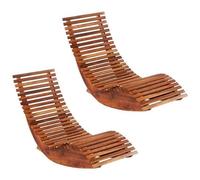 VIDAXL - Sedia A Sdraio A Dondolo 2 Pz In Legno Di Acacia