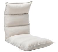 vidaXL Sedia a Sdraio da Terra Pieghevole Crema in Tessuto