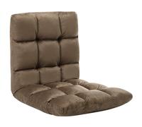 vidaXL Sedia a Sdraio da Terra Pieghevole Grigio Talpa in Microfibra