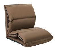 vidaXL Sedia a Sdraio da Terra Pieghevole Grigio Talpa in Microfibra