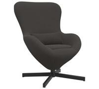 vidaXL Poltrona Girevole Moderna Grigio Scuro Con Braccioli Imbottiti Sedia Ergonomica Rivestita in Tessuto Sostegno Sicuro per Soggiorno Lettura Lounge Divano Singolo Seduta Confortevole Elegante