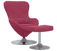 vidaXL Poltrona Ergonomica Pouf In Rosso Borgogna Seduta Confortevole Per Soggiorno E Camera Da Letto Design In Tessuto Poliestere Elegante Struttura In Metallo Durevole Poltrona Contemporanea Si