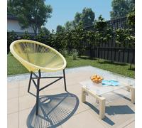 vidaXL Sedia Acapulco da Giardino in Polyrattan Beige