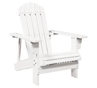 vidaXL Sedia Adirondack Bianca 69x85x90,5 cm Legno Massello di Abete, sedia da giardino, sedia da esterno, sedia da patio, seduta da giardino