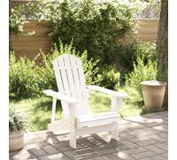 vidaXL Sedia Adirondack Bianca 69x85x90,5 cm Legno Massello di Abete, sedia da giardino, sedia da esterno, sedia da patio, seduta da giardino