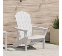 vidaXL Sedia Adirondack Bianco HDPE