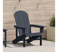 vidaXL Sedia Adirondack Blu navy HDPE