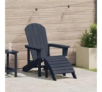 vidaXL Sedia Adirondack Blu navy HDPE