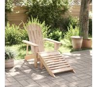 vidaXL Sedia Adirondack con Ottomana in Legno Massello di Abete