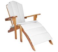 vidaXL Sedia Adirondack da Giardino con Poggiapiedi Naturale