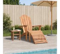 vidaXL Sedia Adirondack da Giardino con Poggiapiedi Naturale