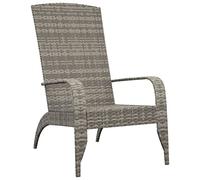 vidaXL Sedia Adirondack da Giardino Grigia in Polyrattan