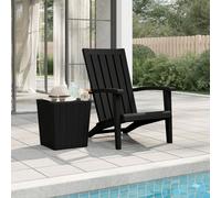 vidaXL Sedia Adirondack da Giardino in Polipropilene Nero