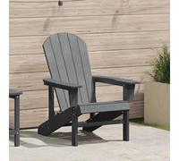 vidaXL Sedia Adirondack Grigio chiaro 74 x 82 x 92cm HDPE