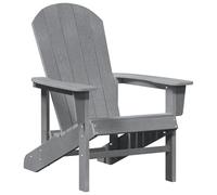 vidaXL Sedia Adirondack Grigio Chiaro 74x82x91 cm HDPE