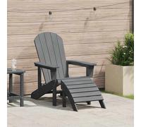 vidaXL Sedia Adirondack Grigio chiaro HDPE