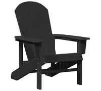 vidaXL Sedia Adirondack nera 74x82x91 cm HDPE