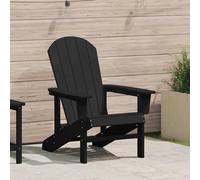 vidaXL Sedia Adirondack Nero 82 x 74 x 92 cm HDPE