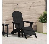 vidaXL Sedia Adirondack Nero HDPE
