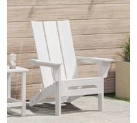 vidaXL Sedia Adirondack Pieghevole Bianco 80,5 x 74,5 x 92 cm HDPE