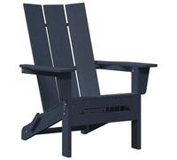 vidaXL Sedia Adirondack Pieghevole Blu Navy 74.5x80.5x90 cm HDPE