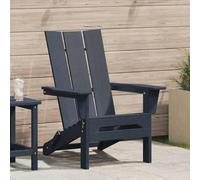 vidaXL Sedia Adirondack Pieghevole Blu navy 80,5 x 74,5 x 92 cm HDPE