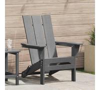 vidaXL Sedia Adirondack Pieghevole Grigio chiaro 80,5 x 74,5 x 92 cm