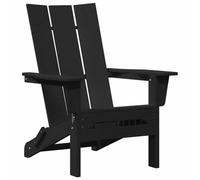 vidaXL Sedia pieghevole Adirondack nero 74,5 x 80,5 x 90 cm HDPE