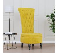 vidaXL Sedia con Schienale Alto Design con Bottoni in Velluto Giallo