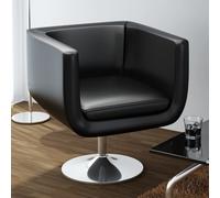 vidaXL Sedia da Bar Nero in Similpelle
