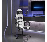 vidaXL Sedia da Gaming Bianco e Nero in Similpelle