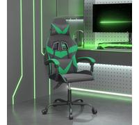 vidaXL Sedia da Gaming Girevole Nera e Verde in Similpelle