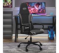 vidaXL Sedia da Gaming Massaggiante Nero e Grigio in Similpelle