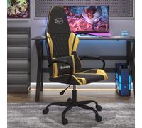vidaXL Sedia da Gaming Massaggiante Nero e Oro in Similpelle