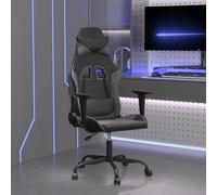 vidaXL Sedia da Gaming Nera e Grigia in Similpelle