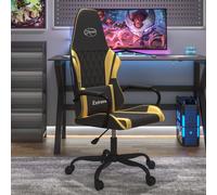 vidaXL Sedia da Gaming Nera e Oro in Similpelle