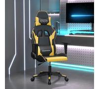 vidaXL Sedia da Gaming Nera e Oro in Similpelle