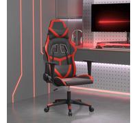 vidaXL Sedia da Gaming Nera e Rossa in Similpelle