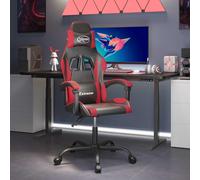 vidaXL Sedia da Gaming Nera e Rossa in Similpelle