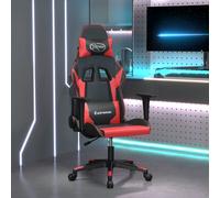 vidaXL Sedia da Gaming Nera e Rossa in Similpelle