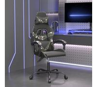 vidaXL Sedia da Gaming Nero e Mimetico in Similpelle