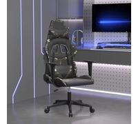 vidaXL Sedia da Gaming Nero e Mimetico in Similpelle