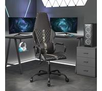 vidaXL Sedia da Gaming Nero e Mimetico in Similpelle