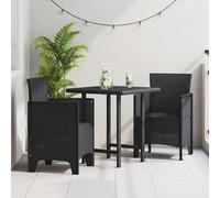vidaXL Sedie da Giardino 2 PCS Antracite Poli Rattan