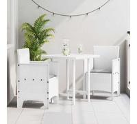 vidaXL Sedia da Giardino 2 pcs Bianco 53 x 49 x 85 cm Polipropilene